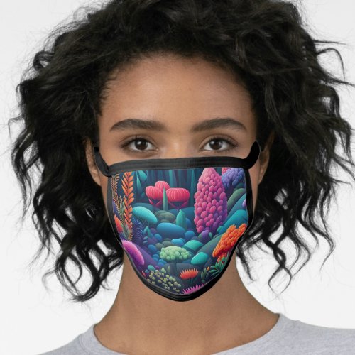 Starry Cosmic Blossom Odyssey Face Mask