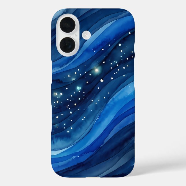 Starry Deep Sea Watercolor Case-Mate iPhone Case (Back)