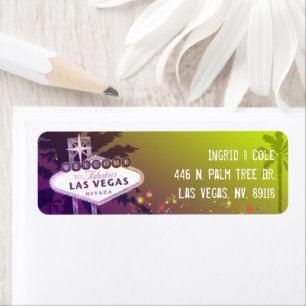 Starry Evening Las Vegas Wedding Address Label