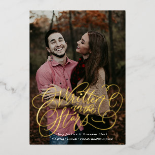 Starry-Eye Save the Date Foil Invitation