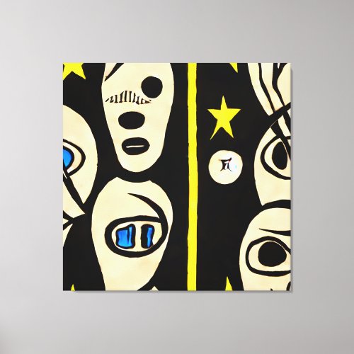 Starry_eyed Abstraction The Dada Constellation Canvas Print