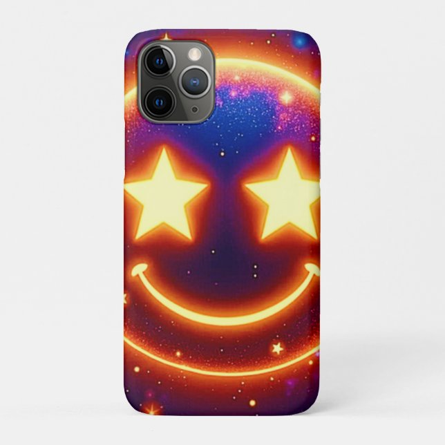 Starry-Eyed Glow Emoji Case-Mate iPhone Case (Back)