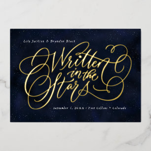 Starry-Eyed Save the Date Foil Invitation