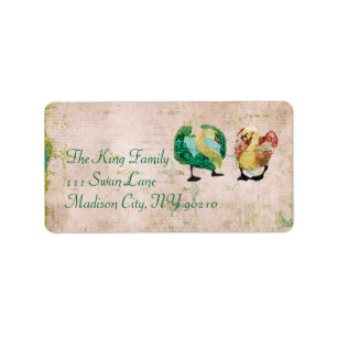 Starry Eyed Swans Address Label