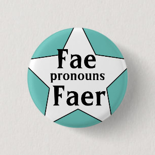 Starry Fae Faer Pronouns Button