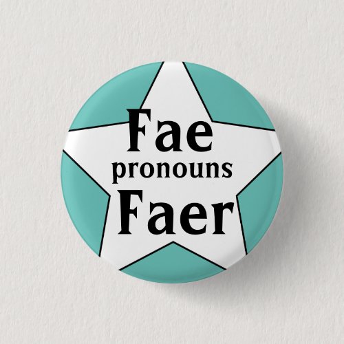 Starry Fae Faer Pronouns Button