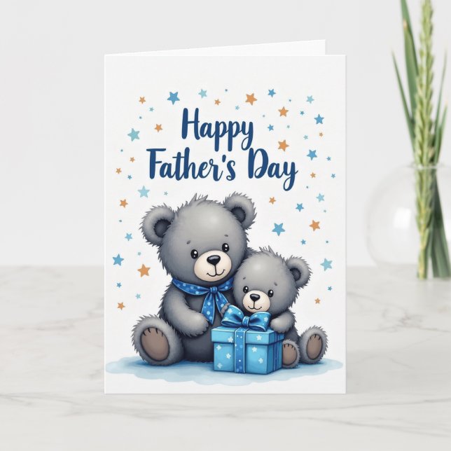 Starry Fathers Day Gift Card (Front)