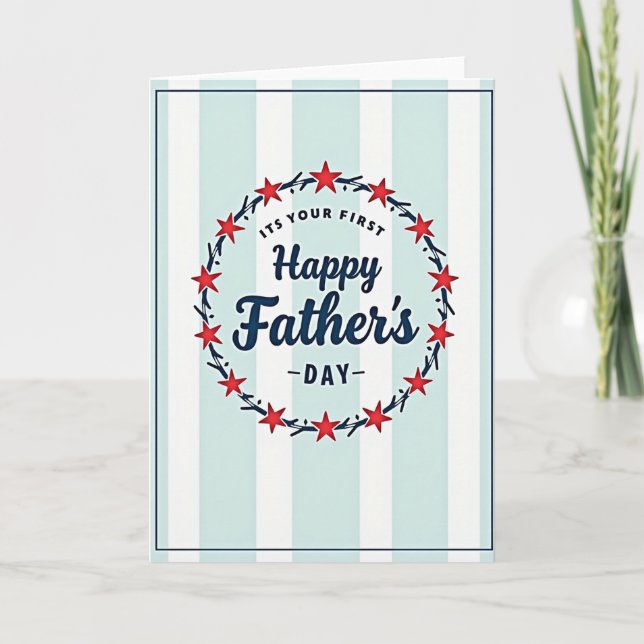 Starry Fathers Day Message Card (Front)