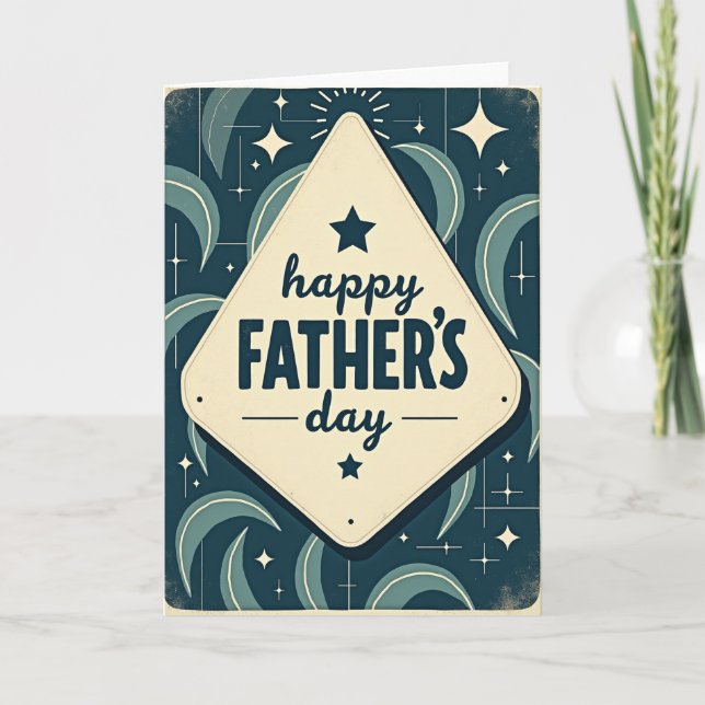 Starry Fathers Day Wishes Card (Front)