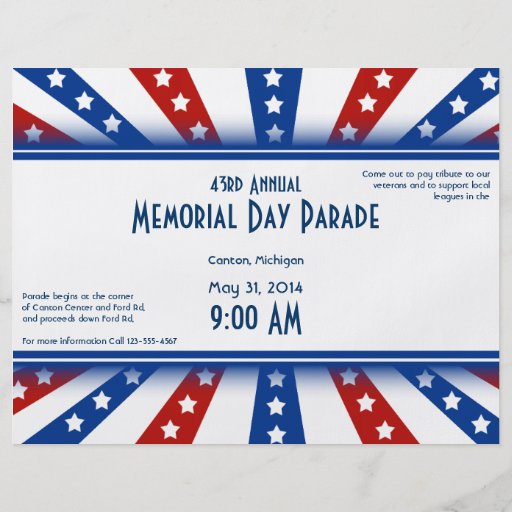 Starry Flag Memorial Day Flyer