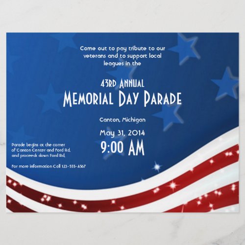 Starry Flag Memorial Day Flyer