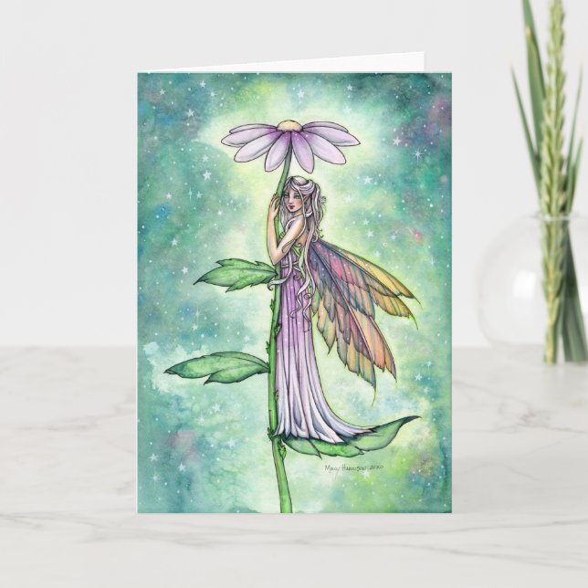 Starry Garden Spring Flower Fairy by Molly Harriso Card (Front)