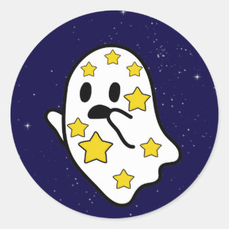 Starry Ghost Lost In Space Classic Round Sticker
