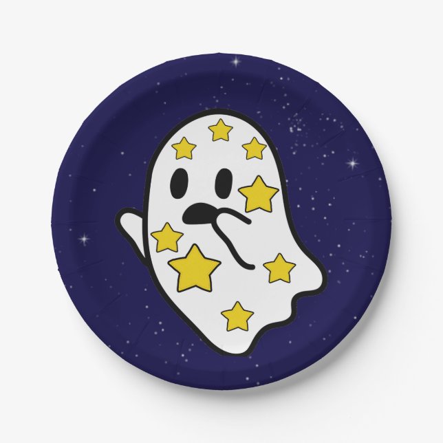 Starry Ghost Lost In Space Paper Plates (Front)