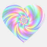 Starry Girl Pink Twirl Heart Stickers