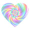 Starry Girl Pink Twirl Heart Stickers