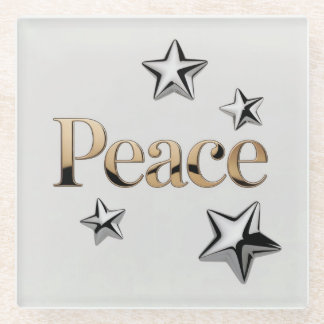 Starry Glass Peace Coaster Square