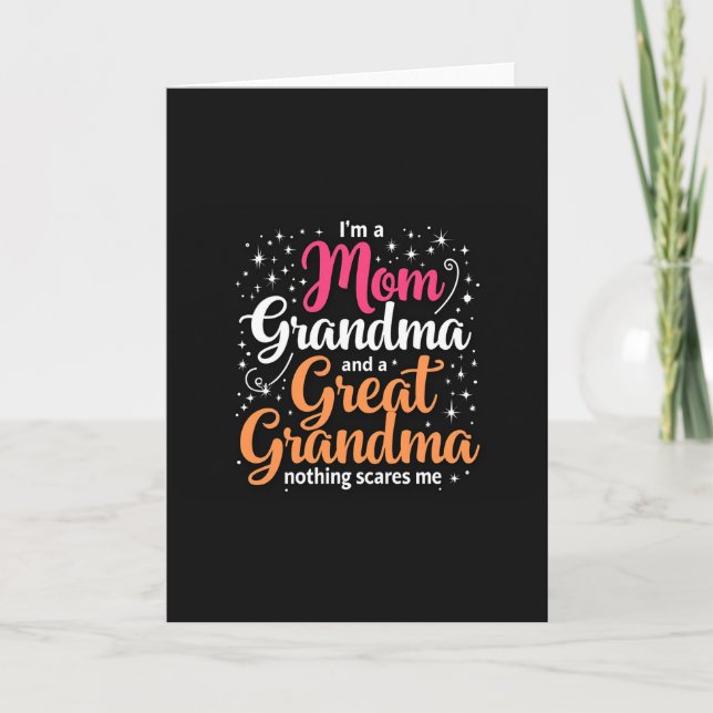 Starry Great Grandma Love Card (Front)