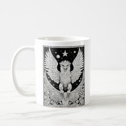 Starry Gryphon Intricate Adventures Coloring Book Coffee Mug