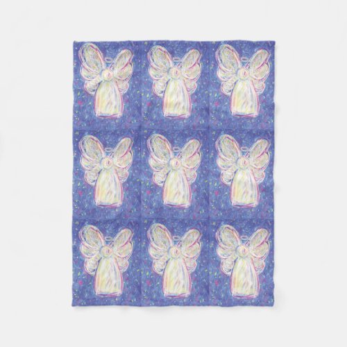 Starry Guardian Angel Custom Fleece Blanket