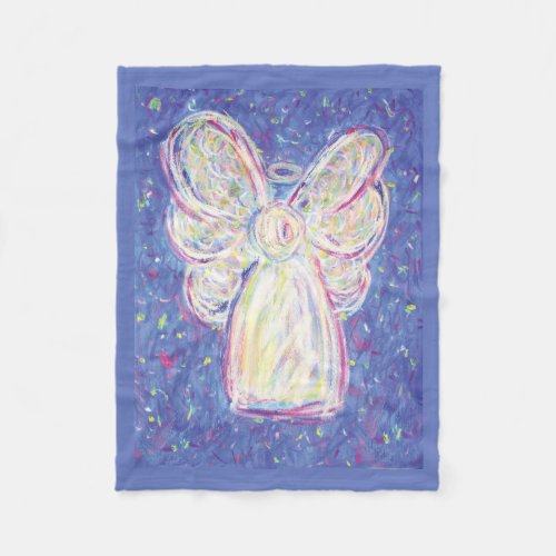 Starry Guardian Angel Custom Fleece Blanket