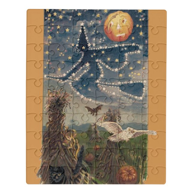 Starry Halloween Night Childrens Puzzle (Puzzle Vertical)