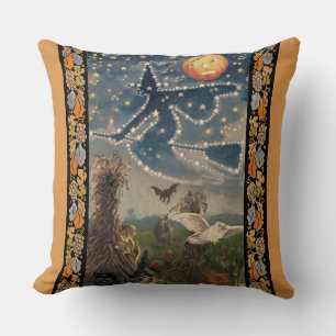 Starry Halloween Night Pillow