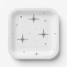 Starry Holiday Paper Plates – Festive Tableware