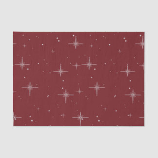 Starry Holiday Tissue Paper – Red with Silver Star