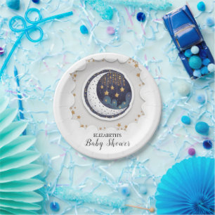 Starry Kids Stars Baby Shower Paper Plates