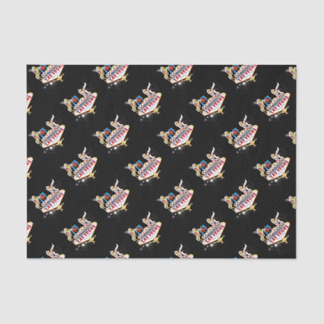 Starry Las Vegas Welcome Sign Tissue Paper (Front)