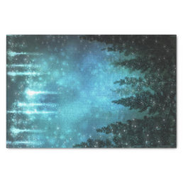 Starry Lights Rustic Pine Trees Country Packaging Tissue Paper