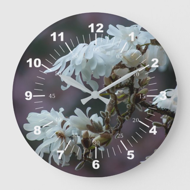 Starry Magnolia 5780 Large Clock (Front)