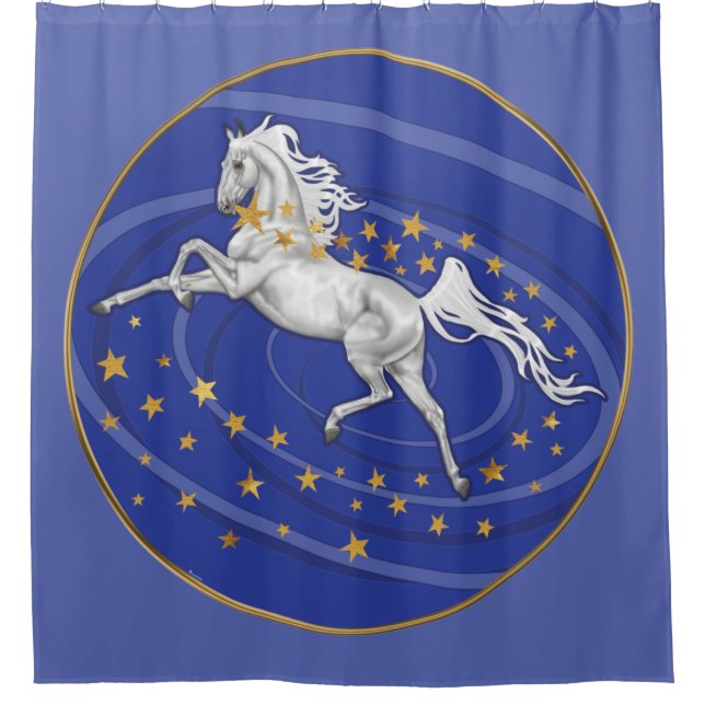 Starry Mare Shower Curtain (Front)