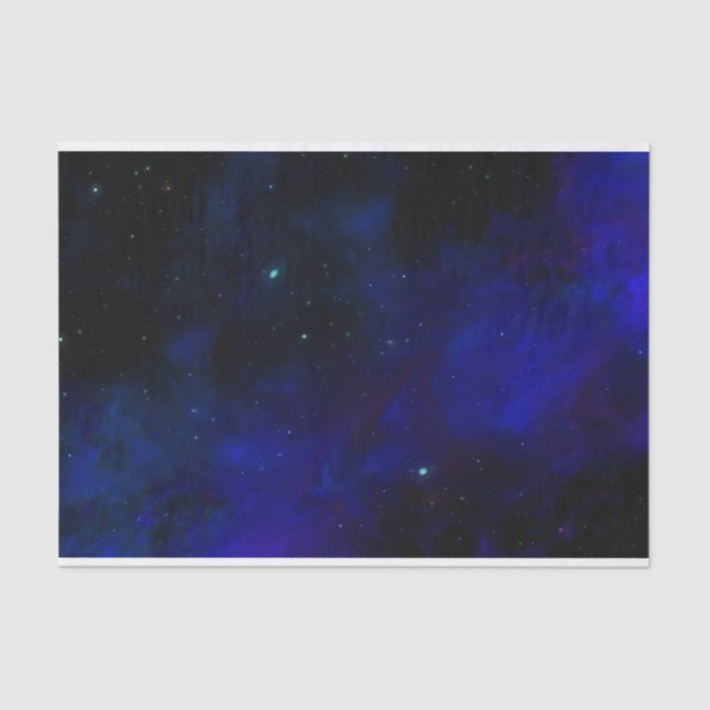 Starry Midnight Blue Sky Tissue Paper (Front)