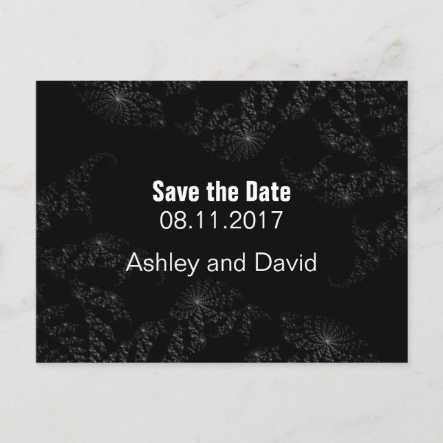 Starry Midnight Sky Announcement Postcard (Front)