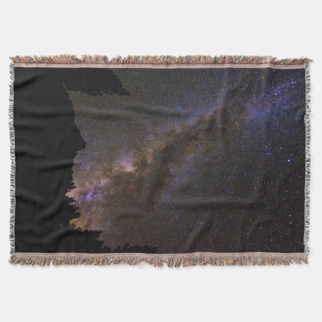 Starry Milky way, California Throw Blanket (Front)