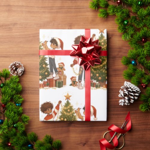 Starry Moments_ Christmas Wrapping Paper