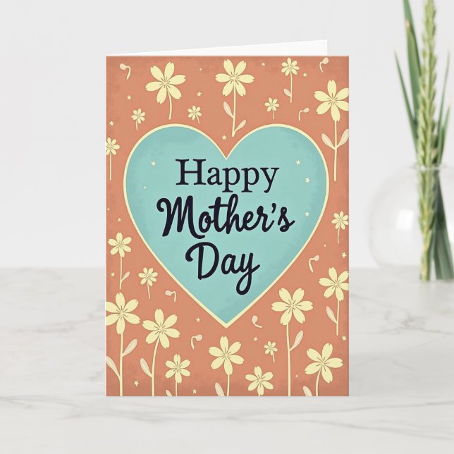 Starry Moms Day Heartfelt Card (Front)