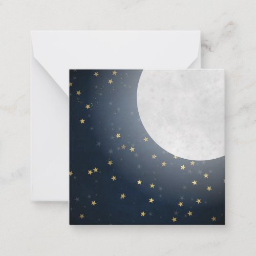 Starry Moonlight Night Sky Note Card