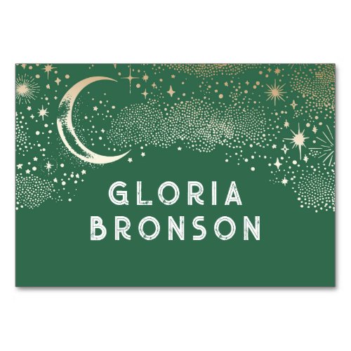 Starry Nigh Moon Individual Guest Names Table Card