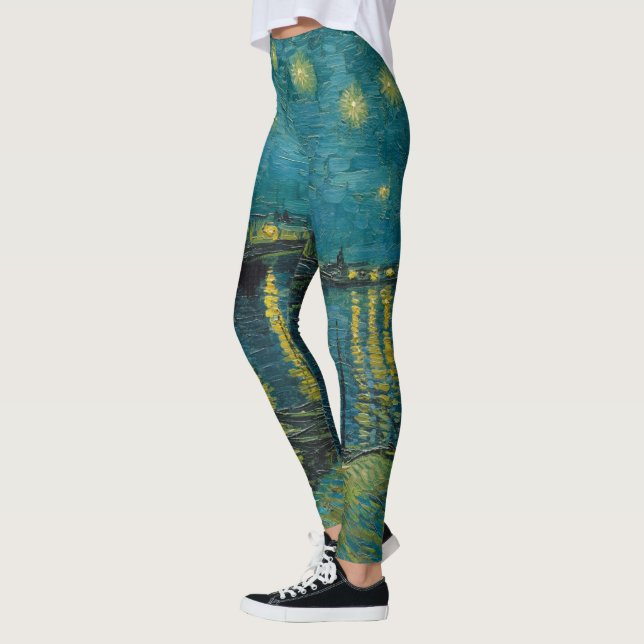 Starry Night, 1888 by Vincent van Gogh Leggings (Left)