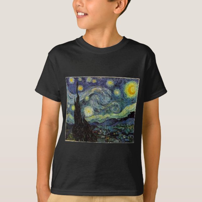 starry night,1889,Vincent van Gogh T-Shirt (Front)