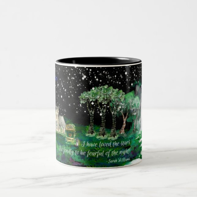 Starry Night 1 Two-Tone Coffee Mug (Center)