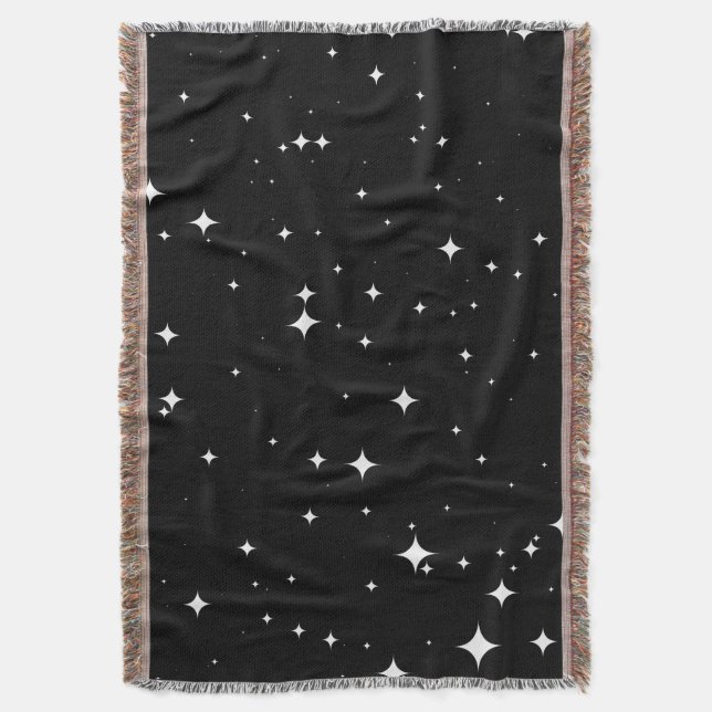Starry Night 8K Seamless Pattern Throw Blanket (Front Vertical)