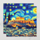 Starry Night Acropolis Athens Greece (Front/Back)