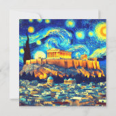 Starry Night Acropolis Athens Greece (Back)