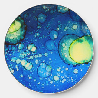 Starry Night Alcohol Ink Painting Wireless Charger