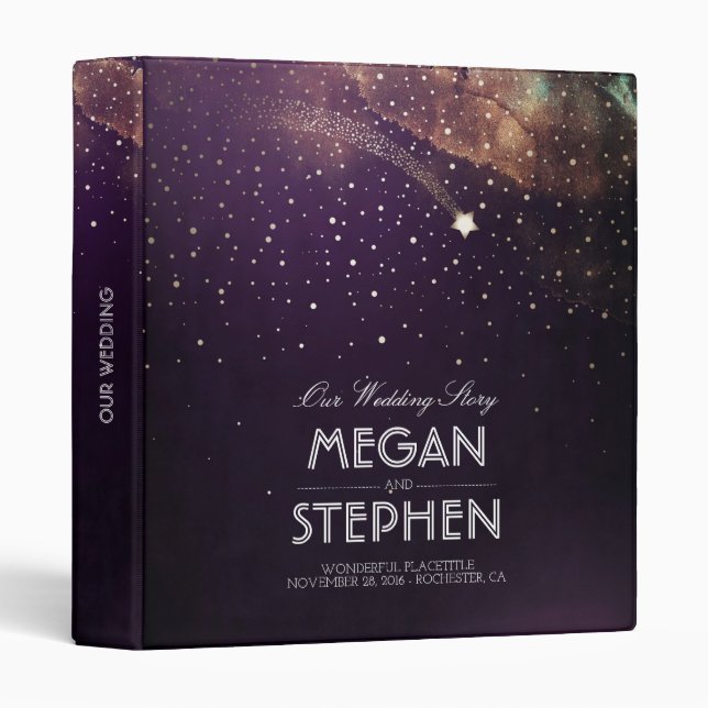 Starry Night and Shooting Star Special Occasion Binder (Front/Spine)