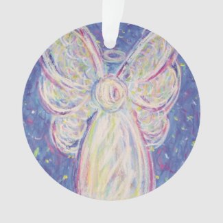 Starry Night Angel Art Gift Holiday Ornament